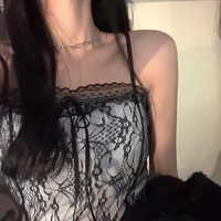 Black Lace Backless Patchwork Camisole  - Thumbnail 5