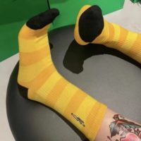 Free Shipping-CARROT STRIPED SOCKS - Thumbnail 4