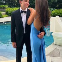 SP2199,Sexy Blue Mermaid Prom Dresses,Open Back Long Evening Party Dress - Thumbnail 2