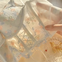 Floral Lace Embroidery Corset Top - Thumbnail 1