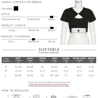 Black Punk Square Collar Short Sleeve Shirt  - Thumbnail 6