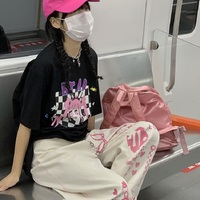 Anime Girl Print Wide Leg Pants  - Thumbnail 6