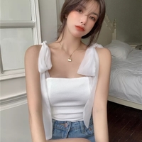 Sweet Pink Bow Knit Long Sleeve Crop Top - Thumbnail 3