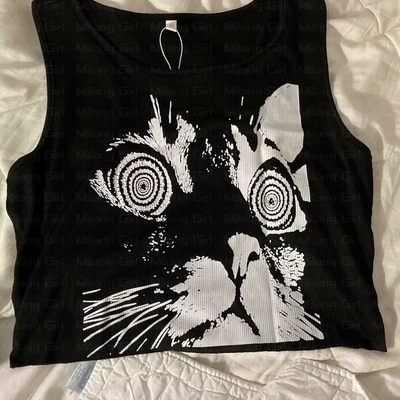 Cat print tank top - Thumbnail 5