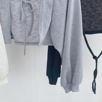 White Thin Lantern Long Sleeve Cardigan  - Thumbnail 8