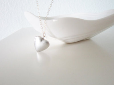 Little heart locket on sterling silver chain