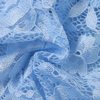 European Flower Girl Women Floral Pattern Lace Blue Soft Corset Strap Bow Top Shirt - Thumbnail 6