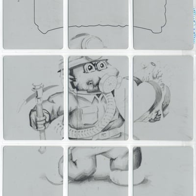 Mya bloody valentine / scary harry 9 plate puzzle sets