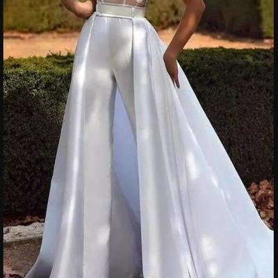 Unique bridal jumpsuit lace wedding jumpsuit