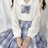 Sweet Angelic Coequette Pure Angel White Women Off Shoulder Blouse Top Shirt - Thumbnail 3