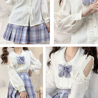 Sweet Angelic Coequette Pure Angel White Women Off Shoulder Blouse Top Shirt - Thumbnail 6