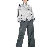 Y2K TRACK JACKET IN SILVER - Thumbnail 4