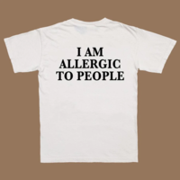 Free Shipping-I AM ALLERGIC TO PEOPLE TEE - Thumbnail 1