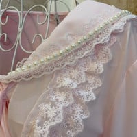 Pretty Women Sweet Vintage Coquette Pastel Lace Bow Pink Cardigan Sweater - Thumbnail 5