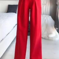 Red Fashion Women Long Pants - Thumbnail 1