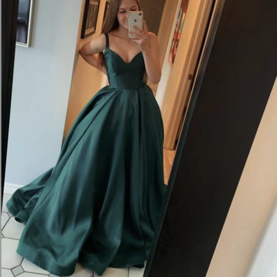 Elegant straps prom dresses floor length - Thumbnail 2