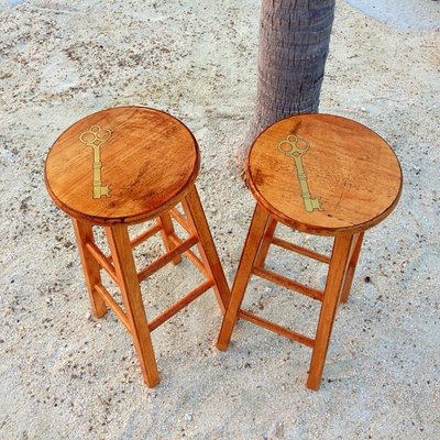 Keys stools--set of 2
