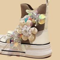 Glory Flower Breathable Elastic Socks Boots  - Thumbnail 4