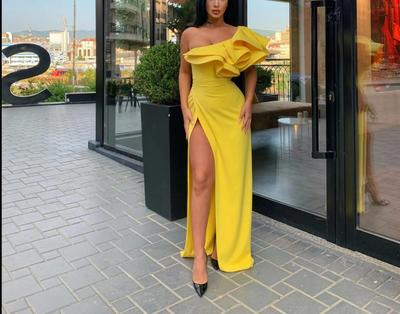 Mermaid Evening Dress Long Satin Side Slit Evening Gowns Formal Dresses Robe De Soiree Prom Party Dresses Special Occasion Gowns