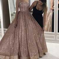 Sparkly Prom Dresses Sequins Princess Gown PD8 - Thumbnail 1