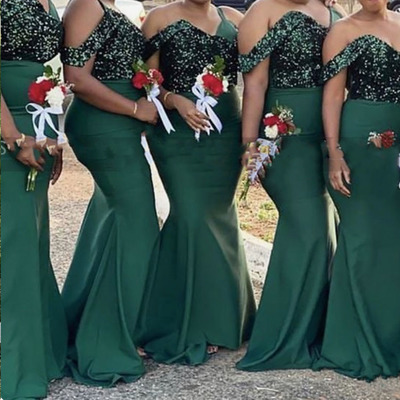 Plus Size Emerald Green Bridesmaid Dresses Mermaid