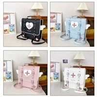 Japanese School Girl College Student Sweet Angel Heart Tiny Wings Messenger Bag Backpack - Thumbnail 5