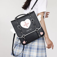 Japanese School Girl College Student Sweet Angel Heart Tiny Wings Messenger Bag Backpack - Thumbnail 4