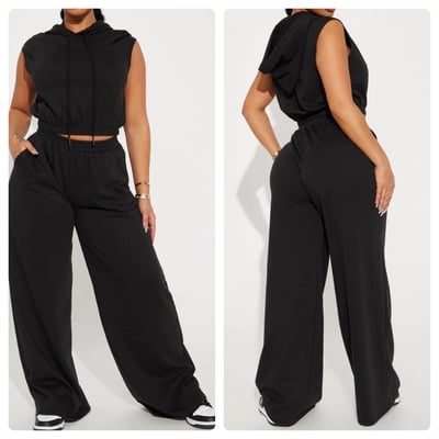 Sleeveless hooded set-td - Thumbnail 4