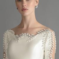 Simple A Line Chana Marelus Wedding Dresses Off Shoulder Short Sleeve Crystal Wedding Gowns Floor Length robe de mariée - Thumbnail 1