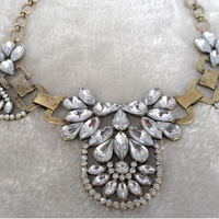Crystal Cluster Bib Necklace - Thumbnail 1