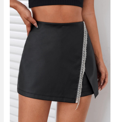 Women'S Fashion Rhinestone High Waist Skirt