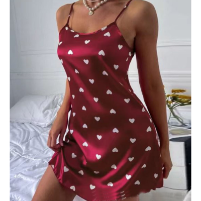 Women's sexy sling lovely print sleeveless dress