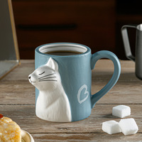 3D Cat Couple Mug - Thumbnail 3
