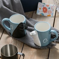 3D Cat Couple Mug - Thumbnail 1