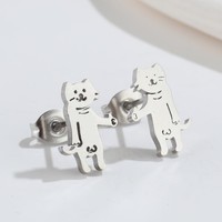 Thumbs Up Cat Earrings - Thumbnail 1