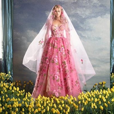 Light pink sweetheart prom dress floral dress floor length long evening dress for women photo shoot high side slit tulle dress