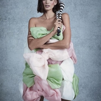 Vibrant Party Gowns Strapless Sleeveless Knee Length Mini Dress Big Bow Asymmetrical Organza Gown Gentlewoman Prom Dress - Thumbnail 2