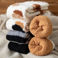 Cute Cat Paw Kitty Cartoon Winter Warm Thick Plush Socks Set - Thumbnail 9