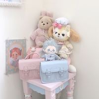 Japanese School Girl College Student Matte Pastel Pink Blue Black Brown Messenger Bag - Thumbnail 1