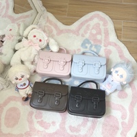 Japanese School Girl College Student Matte Pastel Pink Blue Black Brown Messenger Bag - Thumbnail 2
