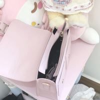 Japanese School Girl College Student Matte Pastel Pink Blue Black Brown Messenger Bag - Thumbnail 7