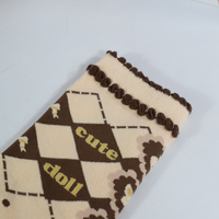 Chocolate Sweet Cute Doll Brown Lace Polka Dot Socks Set - Thumbnail 5