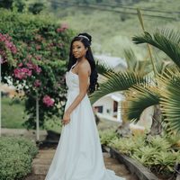 Simple Mermaid One Shoudler Wedding Dress Bridal Gowns - Thumbnail 6