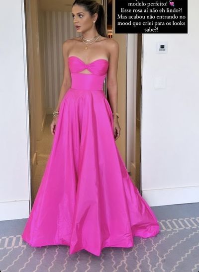 Hot Pink Fuchsia Two Pieces Prom Dresses Evening Party Formal Gowns
