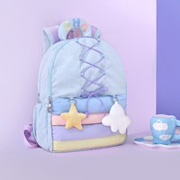 Rainbow Pastel Colorful Blue Purple Star Cloud Cute Y2K Women Large Capacity School Bag Backpack - Thumbnail 7