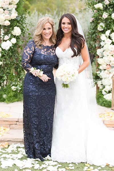 Navy Blue Mermaid 3/4 Long Sleeve Lace Mother of Bride and Groom Dress Evening Dress