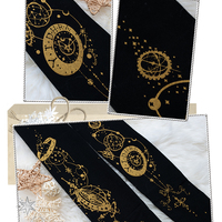 Constellation Golden Compass Starry Sky Stars Dream Witch Princess Black & White Stockings Pantyhose Garment - Thumbnail 2