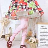 Stars & Moon Sweet Bow Pastel Color Princess Stockings Pantyhose Garment - Thumbnail 1