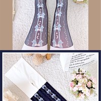 Stars & Moon Sweet Bow Pastel Color Princess Stockings Pantyhose Garment - Thumbnail 8