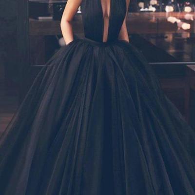  black sexy plunge wedding dress wedding bridal gowns